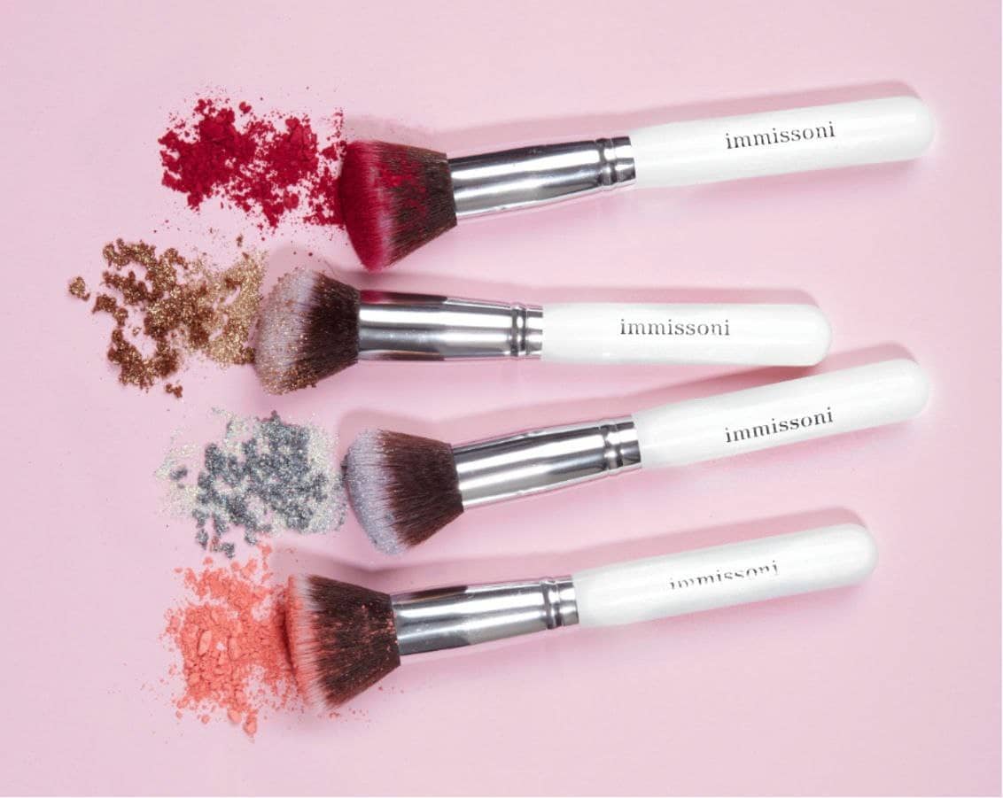 IMMISSONI IM1 10PCS WHITE MAKEUP BRUSH KIT