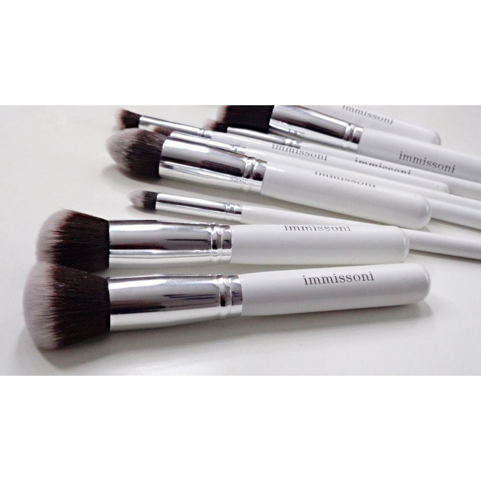 IMMISSONI IM1 10PCS WHITE MAKEUP BRUSH KIT